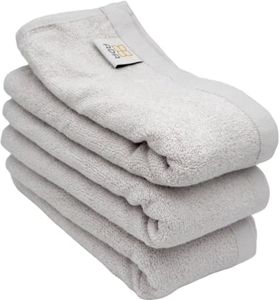 ADA® - Bamboe handdoek – 40x76cm - Licht grijs – 3 stuks