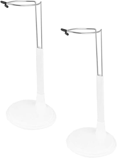 Poppenstandaard - Actiefiguurhouder - Verzamelingen Tonen - Verstelbare Hoogte - 25 cm Poppen - Wit