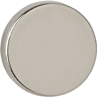 MAUL Magneet rond 10 stuks 2,5 kg staal metaal Neodymium magnetisch Ø 1.2 x 0.3 cm zilver