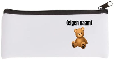 Akyol - teddybeer met eigen naam Etui - Teddybeer - kinderen/knuffel liefhebber - iemand die houdt van teddyberen - verjaardag - cadeau - kado - geschenk - 20 bij 9 cm