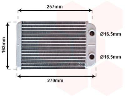 Van Wezel - KACHEL RADIATEUR VOOR FIAT BRAVO 2007-2014 46723450