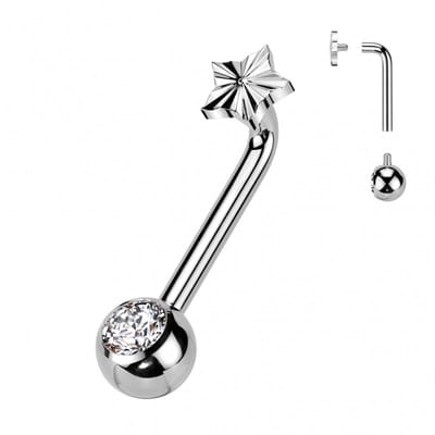 Piercing titanium ster - LMPiercings