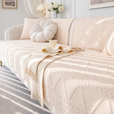 Moderne Pure Katoenen Bankhoes Hoek Jacquard Bankkussen Woonkamer Meubels Stofdicht Antislip Effen Kleur Bankkussen 70x70cm 1pcs
