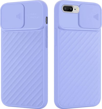 Cadorabo Hoesje geschikt voor Apple iPhone 7 PLUS / 7S PLUS / 8 PLUS in Mat Paars - Beschermhoes van flexibel TPU-silicone en met camerabescherming Case Cover Etui