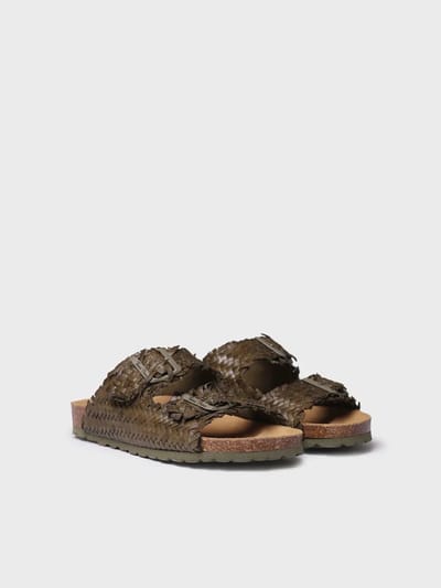 Damessandaal met BIO-stijl gespen | GUAM-TE