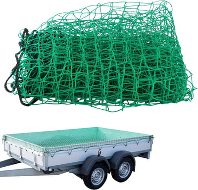 Aanhangernet - Ladingbeveiliging - Veilig Transport - UV- en weerbestendig - 2x3 meter - Groen