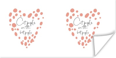 Poster Quotes - Huisdieren - Kat - Spreuken - Cat people are the best people - 120x60 cm