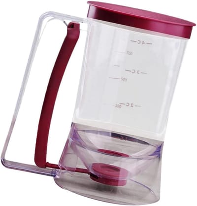Beslag Dispenser - Keuken Tool - Bakken Maken - Ergonomische Handgreep - 18.5 x 11 x 18.5 cm - Rood