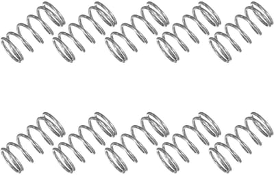 Drukveer Roestvrij Staal - Kleine Metalen Veren - Reparaties Doe-het-zelf - Hoge Elasticiteit Ductiliteit - 8mm Buitendiameter 15mm Draaddiameter - Zilverkleurig
