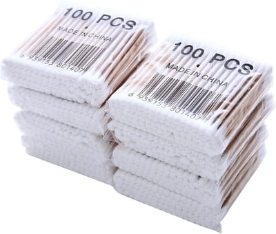 Katoenen Wattenstaafjes - Dubbele Punt - Persoonlijke Verzorging - 800 Stuks Pakket - 7.5 cm Lengte - Wit