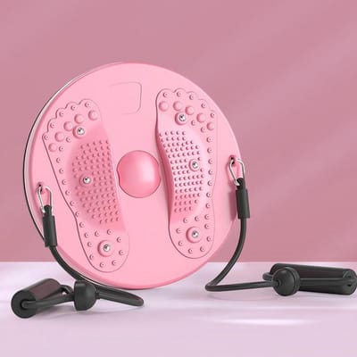 Taille Disc - Draaiplateau Fitness - Lichaam Vormgeven - Met Voetmassage - 28 cm - Roze