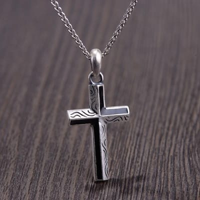 S925 Sterling Zilver Eenvoudige Kruis Ketting Hanger Voor Vrouwen Mannen Minnaar Thaise Zilveren Mode Christelijke Sieraden Ketting Accessoires gray