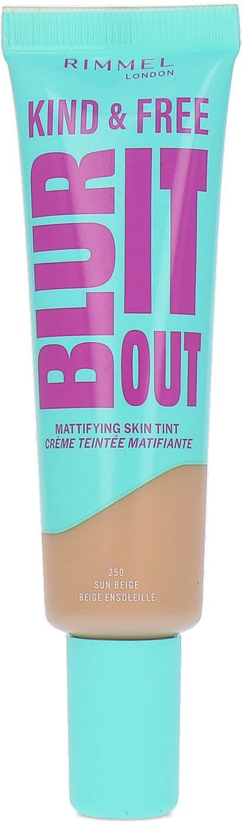 Rimmel London Kind & Free BLUR IT OUT Mattifying Skin Tint 30ml (Various Shades) - 250 Sun Beige