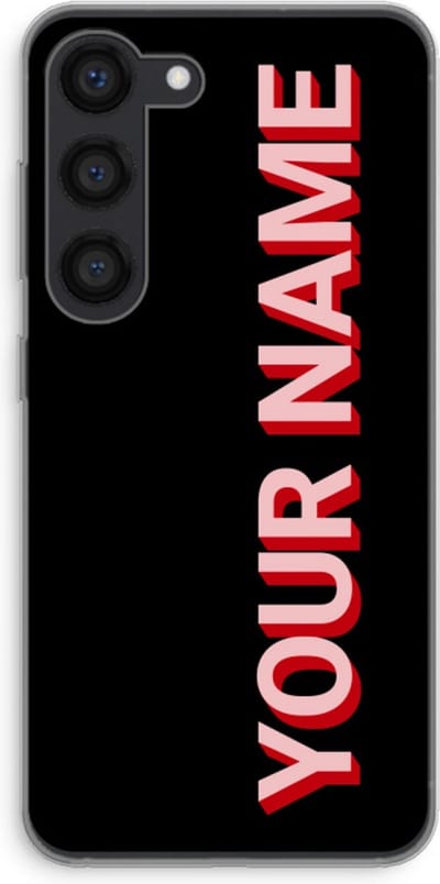 Gepersonaliseerd - Case Company® - Hoesje geschikt voor Samsung Galaxy S23 hoesje - Namecase - Soft Cover Telefoonhoesje - Bescherming aan alle Kanten en Schermrand