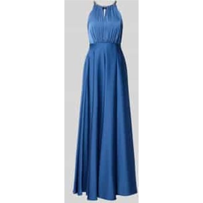 maxi-jurk met halter met vlechtketting en diep rugdecolleté