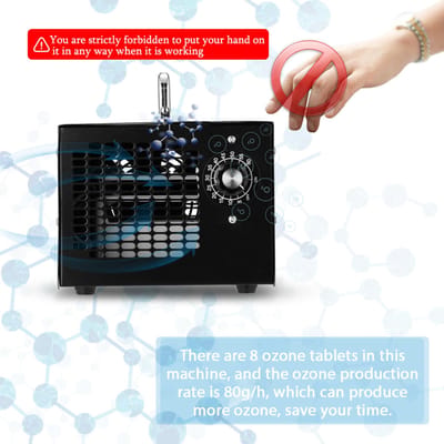 80g h Stérilisateur à Ozone Machine de Stérilisation à l'Ozone Ménage Domestique Outils Multifonctions Extérieurs Odeur d'Armoire de Nouvelle Maison black