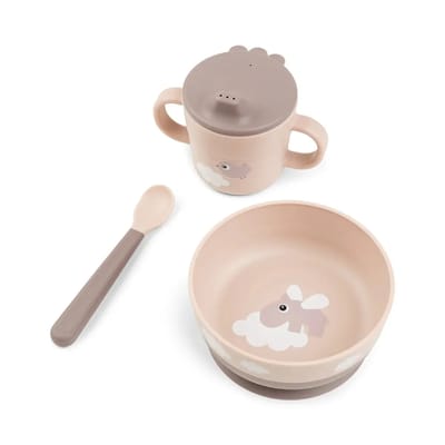Done By Deer Foodie First Meal Set - Happy Clouds - 3-Delig - Powder