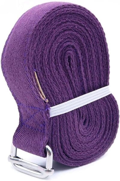 8FT - 244cm Yoga Strap voor Stretching - Yoga Belt - Yoga Stretch Strap met Verstelbare D-Ring Gesp - Paars