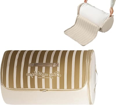 Opbergtas Dekbed - Dekbedhoes Opberger - Ruimte Besparen - Compressie Rolontwerp - 30 x 20 x 3 cm - Geel