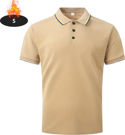 Livano Poloshirt Heren - T-Shirt Heren - Shirt - Overhemd - Polo Shirt - Khaki - S