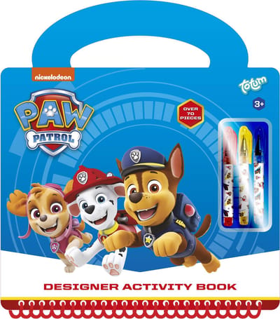 PAW Patrol speelgoed Totum designer vakantie doeboek - tekenen schrijven en stickeren 25-delig - jongens en meisjes vanaf 3 jaar creatief speelgoed