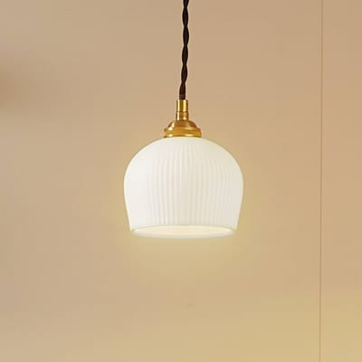 Lindby - hanglamp - 1licht - Keramiek, ijzer - H: 9.5 cm - E14 - wit