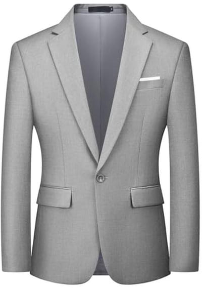 Sportief herenpak met slimfit stijl, blazer voor bruiloften en vrije tijd