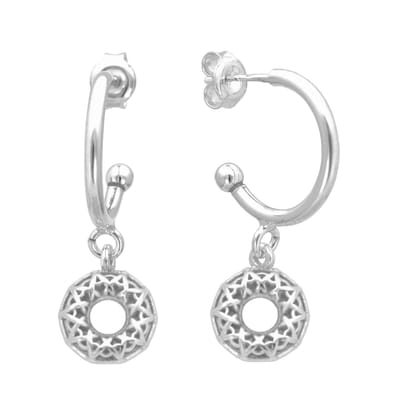 ARLIZI 1989 Oorbellen oorringen filigree hanger - 925 sterling zilver - 3 cm