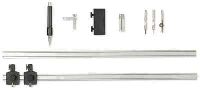 Stangpasser voor grote cirkels tot 1280 mm met accessoires