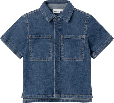 NAME IT - NMMPETER DNM SS SHIRT 3450-LI H - Jongens - Overhemden - Maat 116