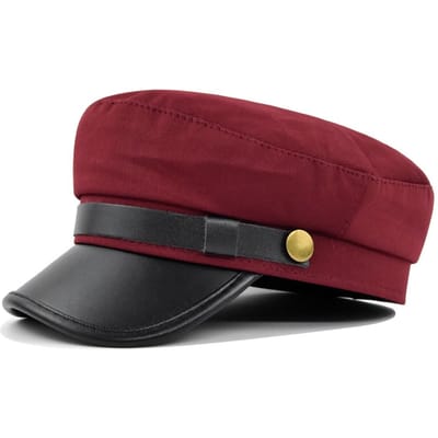 Platte pet Vintage marineblauwe pet Platte tophoed Achthoekige hoed Platte klepppetten Warme bakkerspet Herfst Wintermuts Dames Heren black