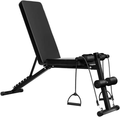 Fitness Gewicht Bank - Trainingsbank Verstelbaar - Full Body Workout - 130cm Lengte - 250kg Max Belasting - Zwart