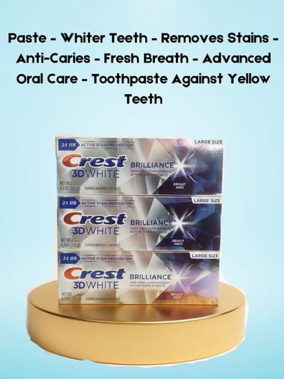 Crest 3D White Brilliance Tandpasta Bright Mint – 3x 122g – Tanden Bleken in 3 Dagen – Verwijdert Oppervlakkige Vlekken