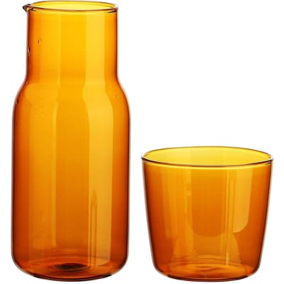 (Pichet rose: 520ml, tasse: 280ml) Pichet à eau en verre Type 1 yellow