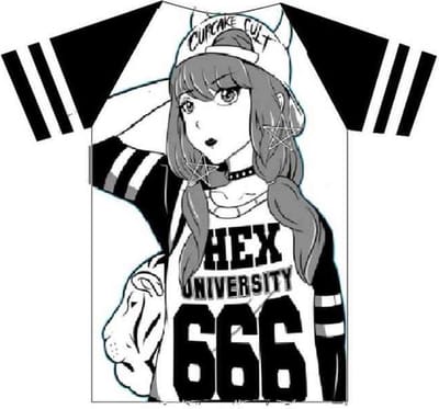 Cupcake Cult - HEX UNIVERSITY Dames Tshirt - S - Zwart