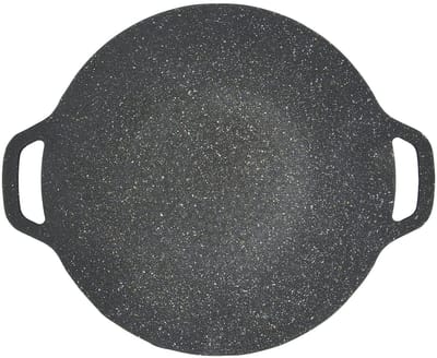 JHUBERS - Koreaanse BBQ-Grillpan - Multifunctionele Grillpan - Ronde BBQ-bakplaat met Antiaanbaklaag - Geschikt voor Inductie en Gas - Perfect voor...