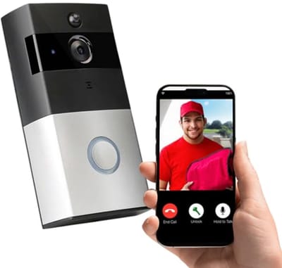 Videodeurbel met wifi, 720p HD-camera en nachtzicht