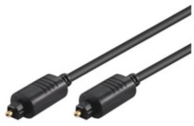 Optische Toslink Kabel - 5mm dik - Verguld - 1 meter - Zwart