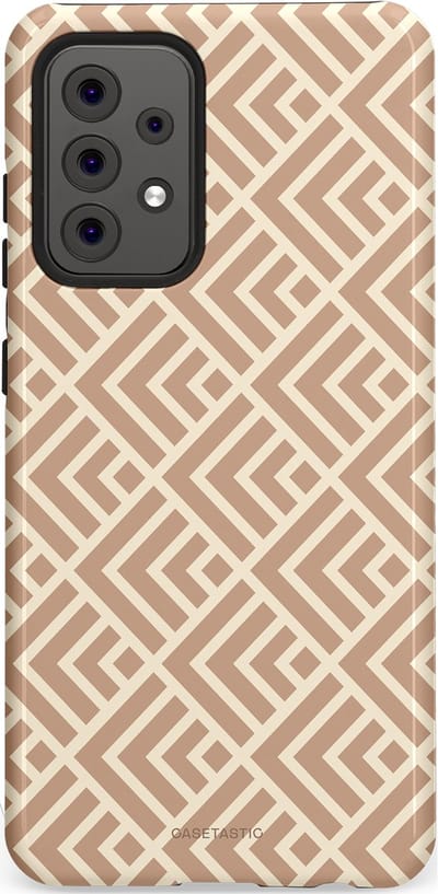 Casetastic Hoesje Geschikt voor Samsung A52 (4G/5G/s) - Stijlvolle Beschermende Duo-layer Case - Abstract Zand Kunst