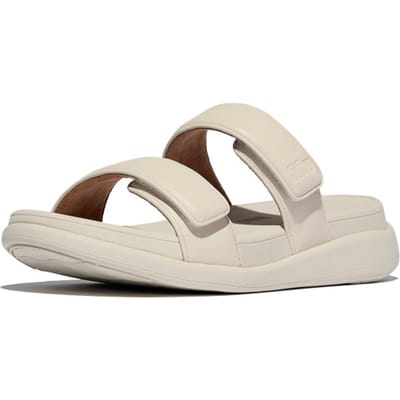 FitFlop F-Mode Go Adjustable Flatform Two-Bar Slides Vrouwen - Paris Beige