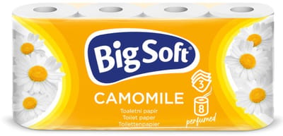 Big Soft Toiletpapier 3-laags 8x150 Camomile