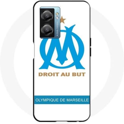 Hoesje - Maniacase - Oppo A77 5G - Logo OM Olympique de Marseille - Flexibel - Unisex