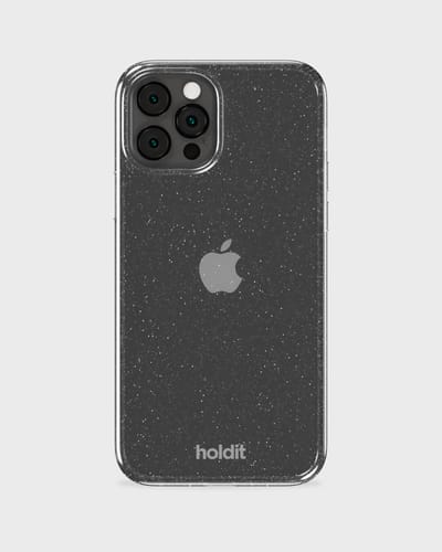 Holdit Glitter Case geschikt voor Apple iPhone 12 (Pro) - Wit