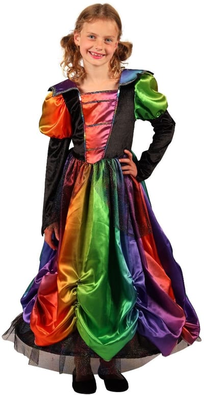 Color Witch - Maat 116/128 - Thetru - Halloween - Carnaval - Heks