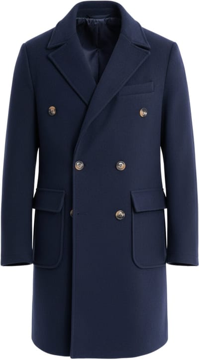 OMBRE Jas - Knopen - Effen Donkerblauw S