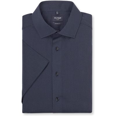 OLYMP Luxor Overhemd, Modern Fit, Global Kent, Marineblauw