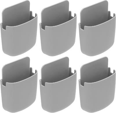 Wandmontage Organizer voor Afstandsbedieningen en Telefoons - Opbergbak voor Thuis, Bed en School, Grijs