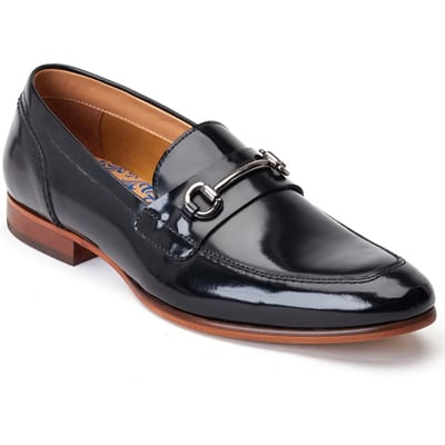 Base London Russo Leren Herenpantoffels Zwart