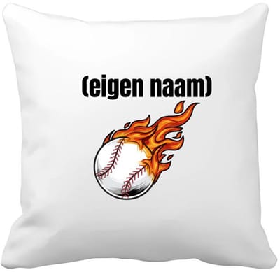 Akyol - honkbal vuur met eigen naam Kussen hoes - Honkbal - atleten - iemand die houdt van honkbal - verjaardag - cadeau - kado - 40 bij 40 cm