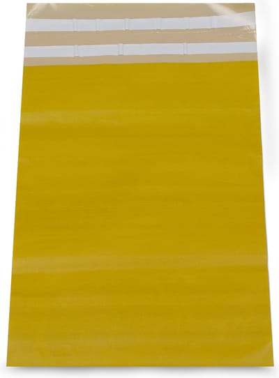 Plastic Verzendzakken 35x45+8cm Oker geel (250 st.) | mailingbags